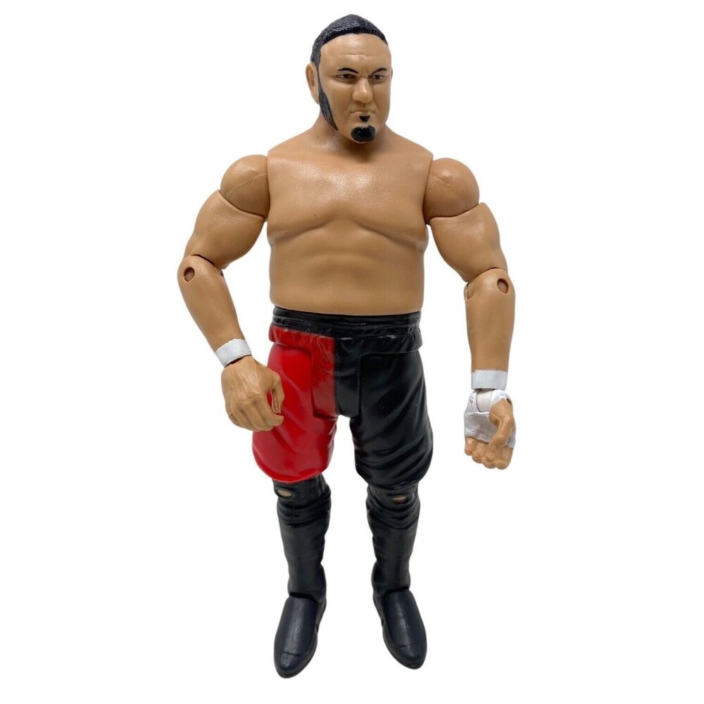 WWE Samoa Joe Mattel 2016 Action Figure NXT WWF Black Red Trunks 7" Tall